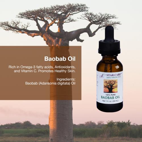 Star Care 100% Pure Baobab Oil 1oz/ 30ml Find Your New Look Today!