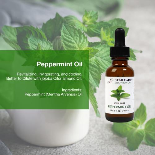 Star Care 100% Pure Peppermint Oil 1oz/ 30ml Find Your New Look Today!