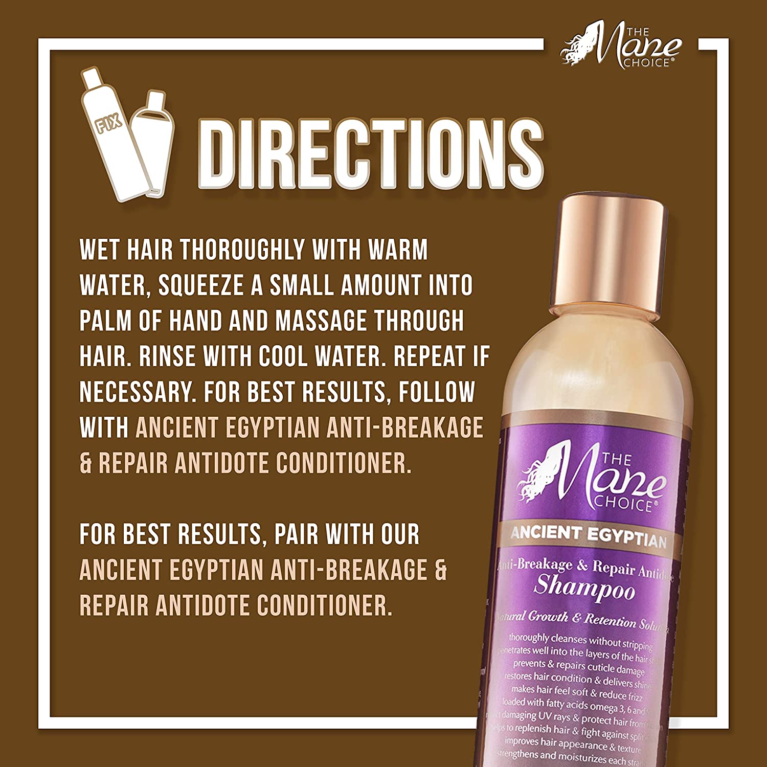 The Mane Choice Ancient Egyptian Anti-Breakage Collection Shampoo Find Your New Look Today!