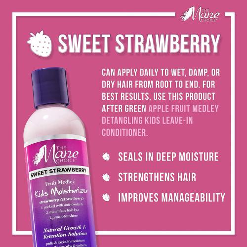 The Mane Choice Sweet Strawberry Fruit Medley Kids Hair Moisturizer 8oz Find Your New Look Today!