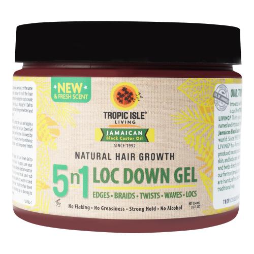 Tropic Isle Living Jamaican Black Castor Oil 5 in 1 Loc Down Gel 12oz Find Your New Look Today!