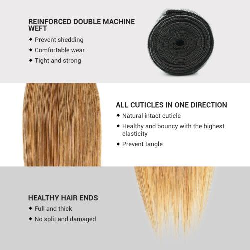 Uniq Hair 100% Virgin Human Hair Brazilian Bundle Hair Weave 7A Straight #OT27 Find Your New Look Today!